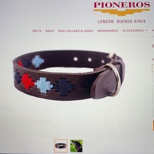 Pioneros of London Handmade Bridle Dog Collar NWOT